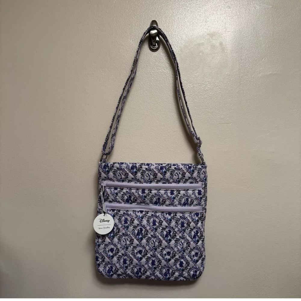 Vera Bradley Disney Belle Floral Cameos Triple Zip Hipster Crossbody Bag NWT DS2